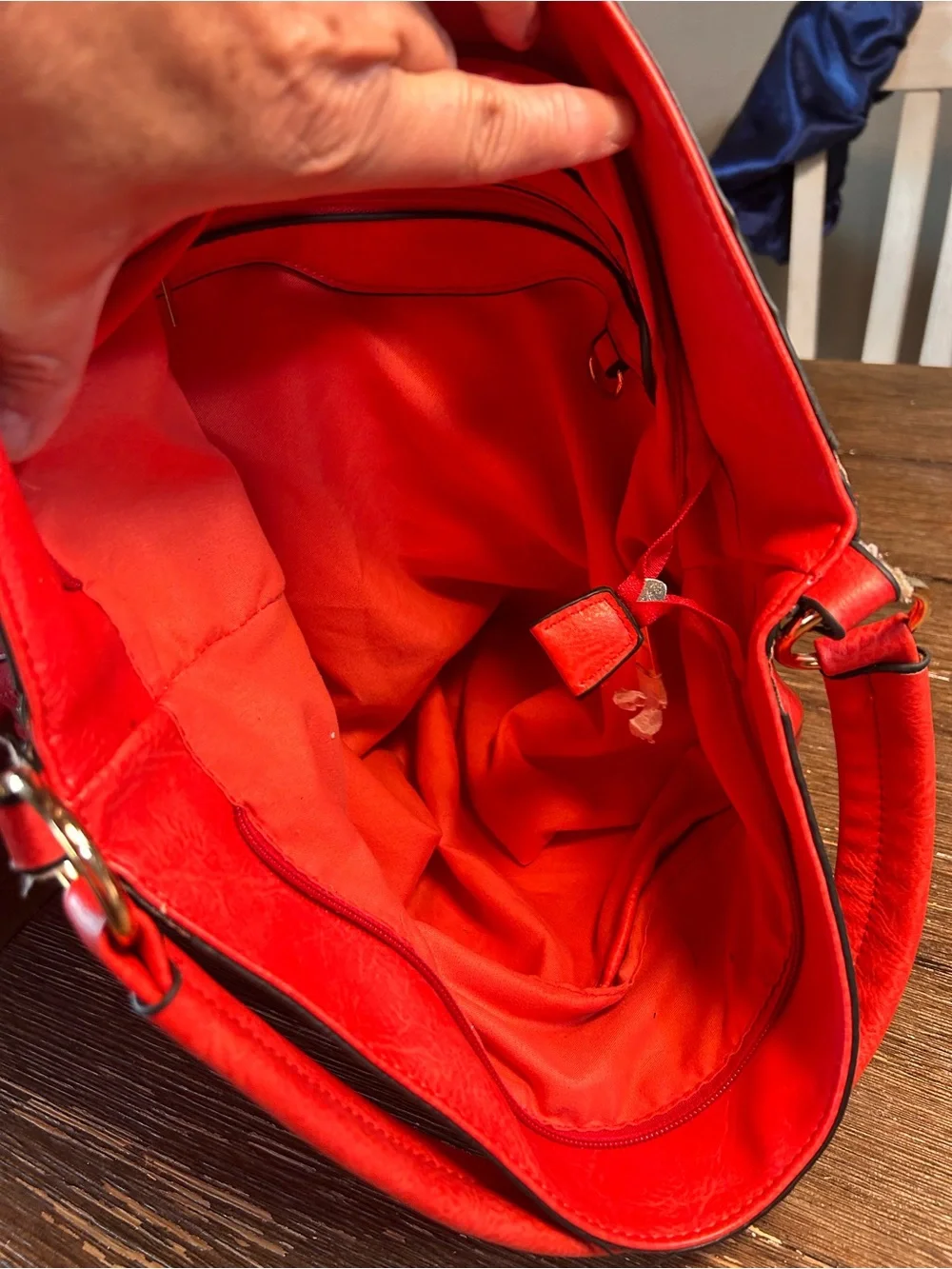 NWOT red purse with gold hardware 14x12